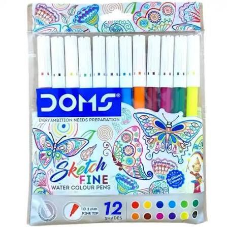 Doms Sketch Fine Water Colour Pens 1Set