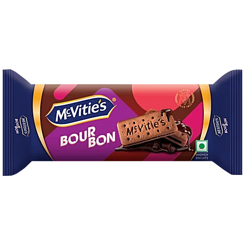 McVities Burbon Cream Biscuit, 100G