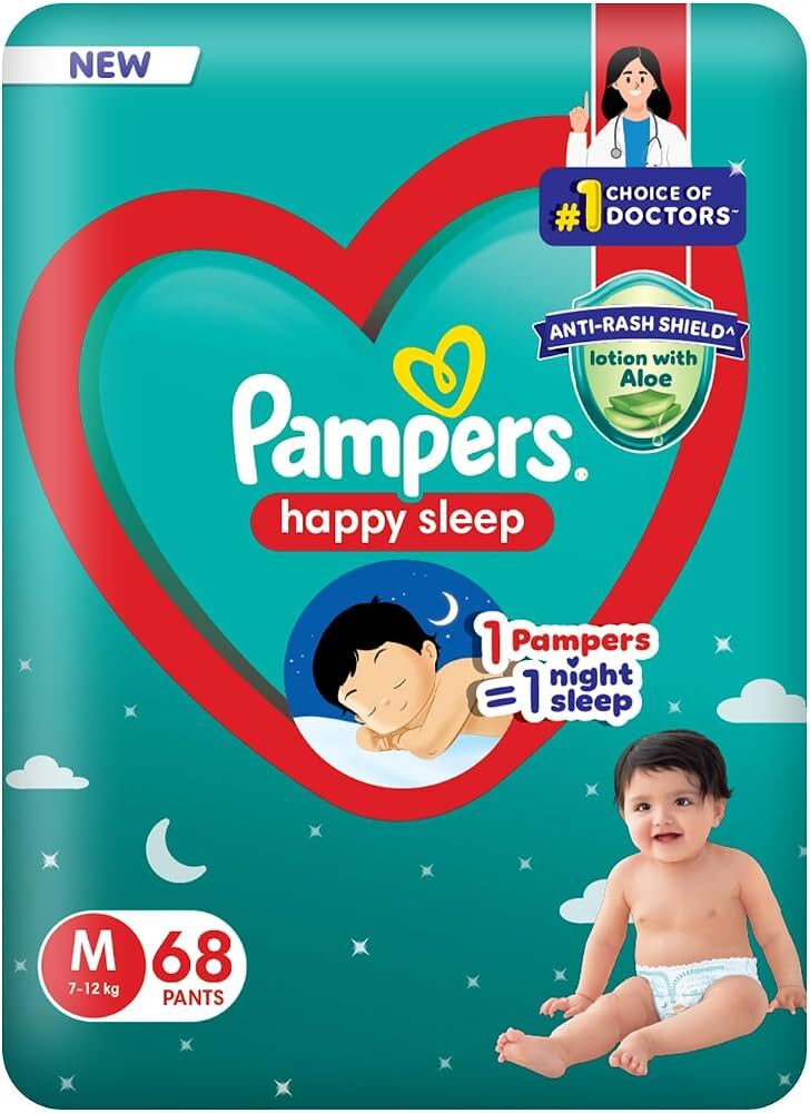 Pampers Happy Sleep Medium 7-12 Kg 68 Pants 1N