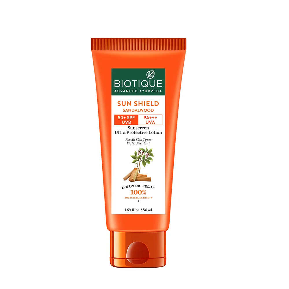 Biotique Sun Shield Sandalwood 50+ Spf Sunscreen Cream- 50 g