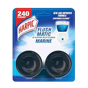Harpic Flush Matic In-Cistern Toilet Cleaner Marine, 50G Pack of 2