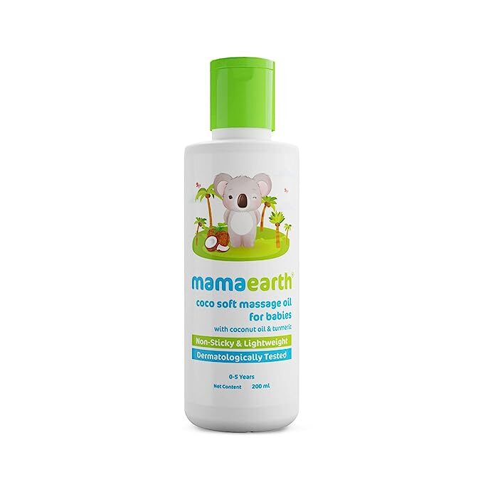 Mamaearth Coco Soft Massage Oil with Coconut & Turmeric Oil for Babies - 200 ml