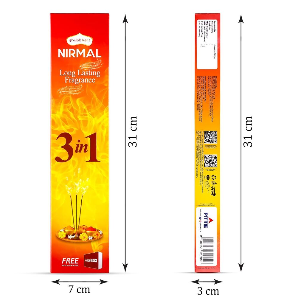 Shubhkart Nirmal 3 in 1 Premium Agarbatti Sticks Pack Of 1
