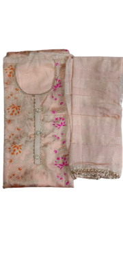 Unstitched Georgette Salwar Suit Material Embroidered