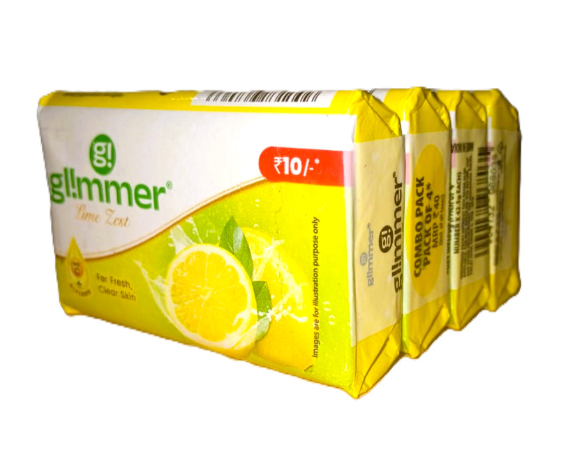 Glimmer Soap Lime Zest For Fresh Clean Skin, 170g Pack Of 4