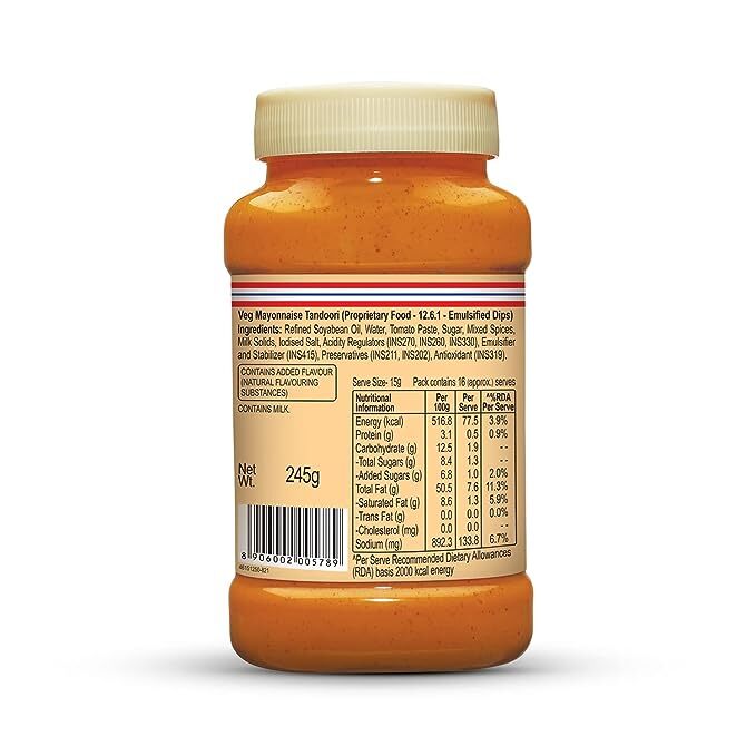 Dr. Oetker Funfoods Veg Mayonnaise Tandoori 245g