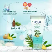 Sri Sri Anti Acne Face Wash Fro Radiant & Spotless Skin, 60 ml