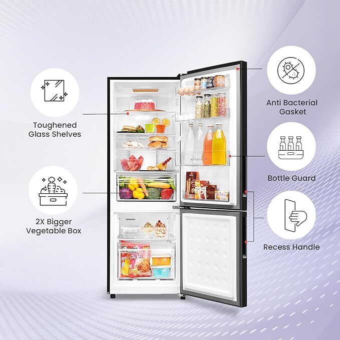 HRB-2872BGB-P Frost Free Bottom Mount Refrigerator 237 Litres