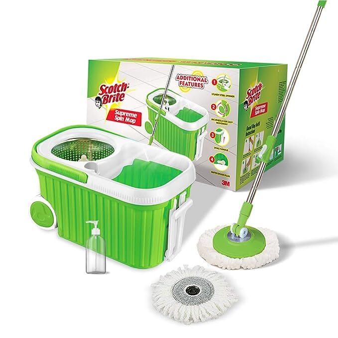 Scotch-Brite Supreme Spin Bucket Mop, 1 Pack