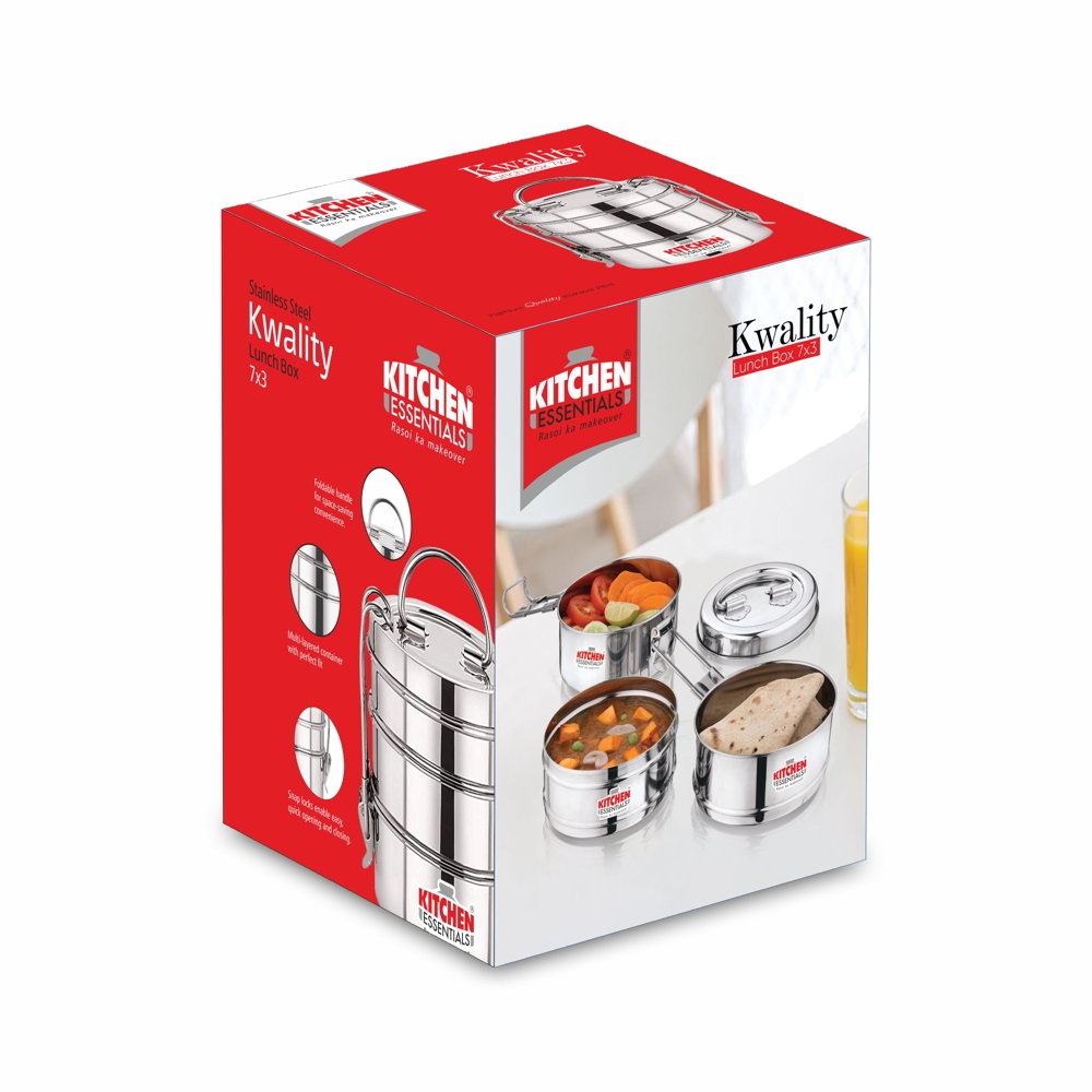 Kitchen Essentials Premium Quality Stainless Steel Lunch Box 1U