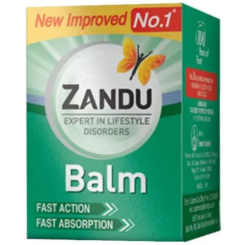 ZANDU Balm - Effective Relief From Headache, Body Pain, Sprain & Cold, 8 ml Bottle