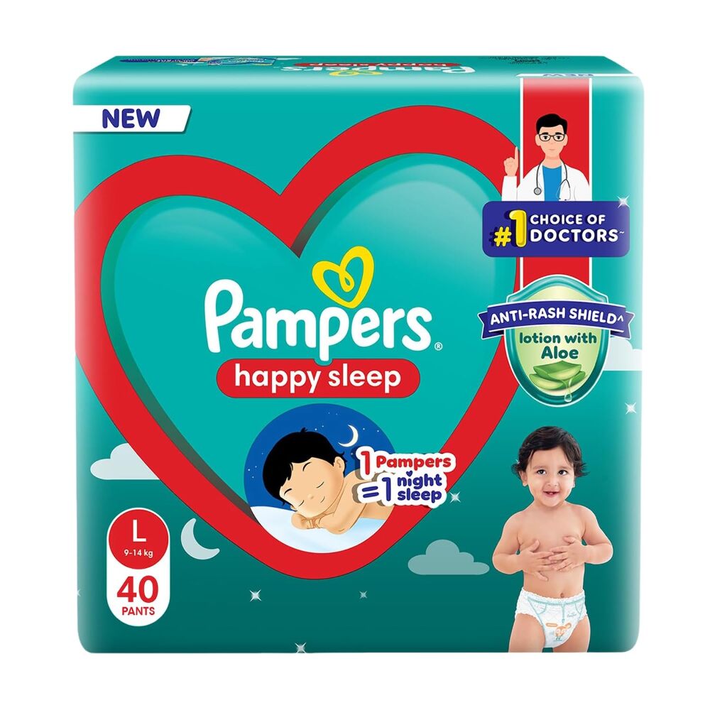 Pamper Happy Sleep L 9-14kg (40Pants)