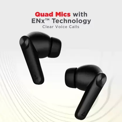 Airdopes Atom 83 True Wireless Earbuds with up to 50HRS Playtime, Quad Mics with ENx™ Technology, 13mm Drivers, BEAST™ Mode, ASAP™ Charge