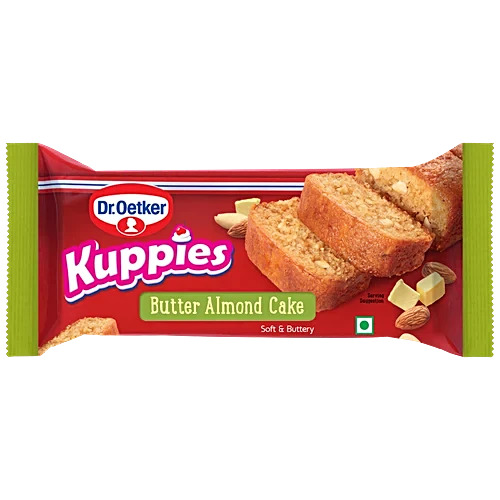 Dr. Oetker Kuppies Butter Almond Cake Soft & Buttery 125g