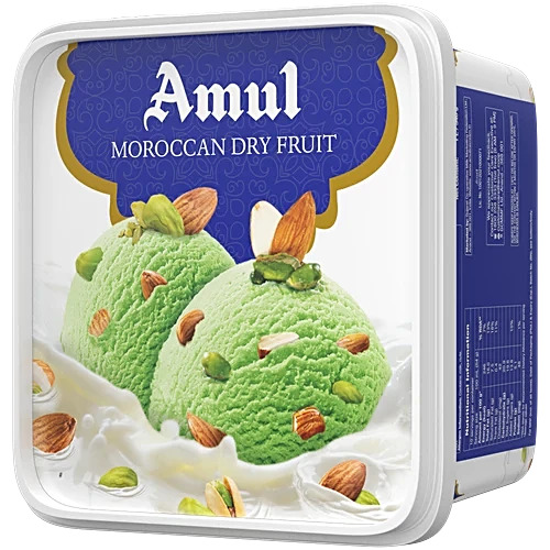 Amul Moroccan Dry Fruit Ice Creme 1L