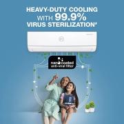 Godrej 1.5 Ton 3 Star Inverter Split AC (Copper, 2022 model, 5-in-1 convertible, Nano-Coated anti-viral filter AC 1.5T GIC 18TTC3-GVA, White)