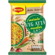 MAGGI Nutri-Licious Masala Veg Atta Noodles - Herbs & Spice Blend, Iron & Fibre Rich, 72.5 g Pouch