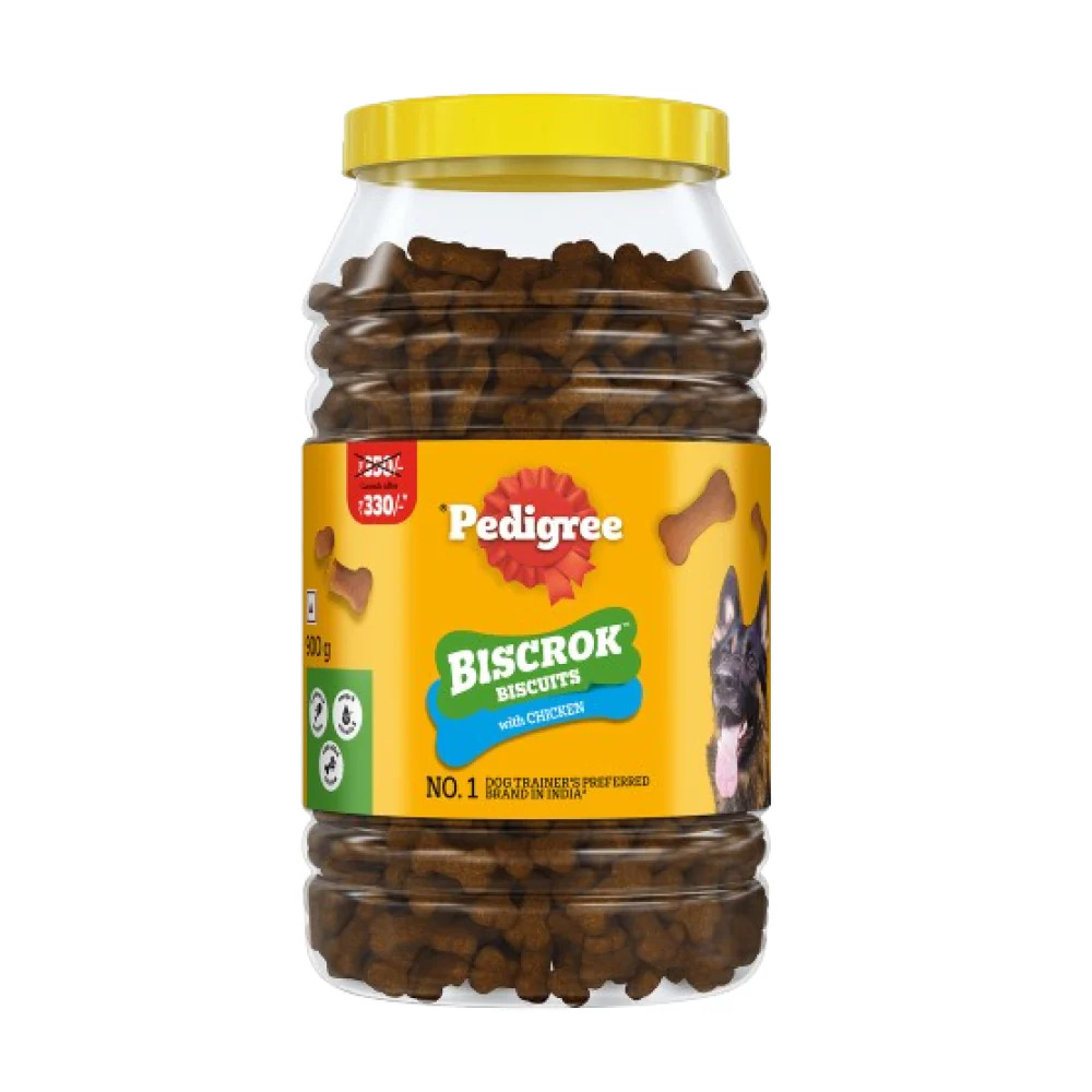 Pedigree Biscrok Biscuits With Chicken Jar 900g