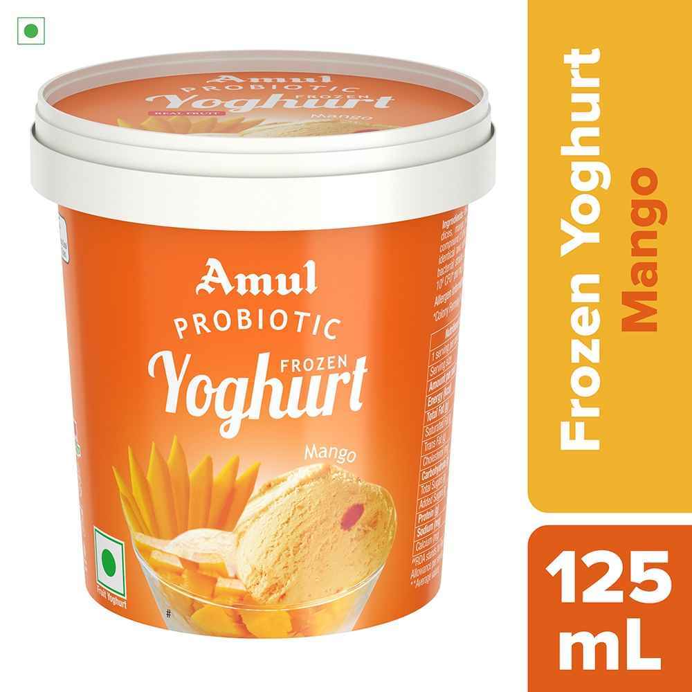Amul Probiotic Yoghurt Mango Real Fruit 125ml