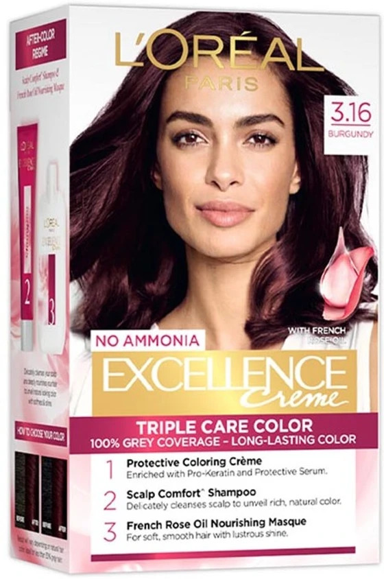 L'Oreal Paris Excellence Creme Hair Color - 3.16 Burgundy