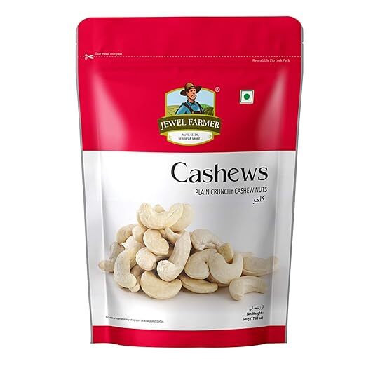 Jewel Farmer Cashews Plain Crunchy Cashew Nuts 200g