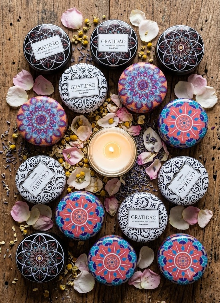 Gratidao Handmade Candle tins 12pcs