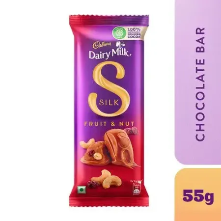 Cadbury Dairy Milk Silk Fruit & Nut Chocolate, 55 gm