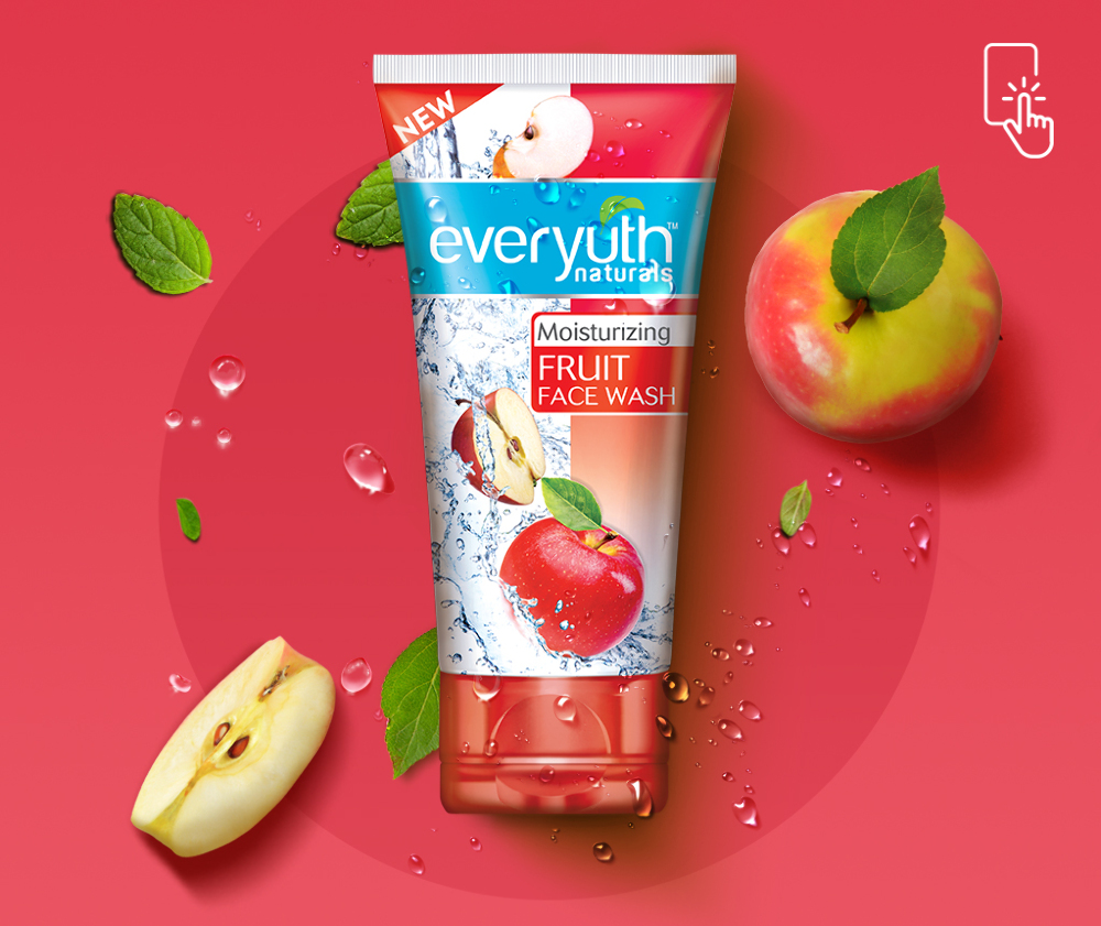 Everyuth Naturals Moisturizing Fruit Face Wash, 50g