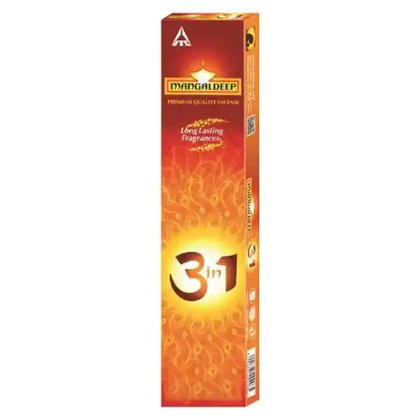 Mangaldeep Premium Quality Incense 3 In 1 Long Lasting Fragrances 14gm