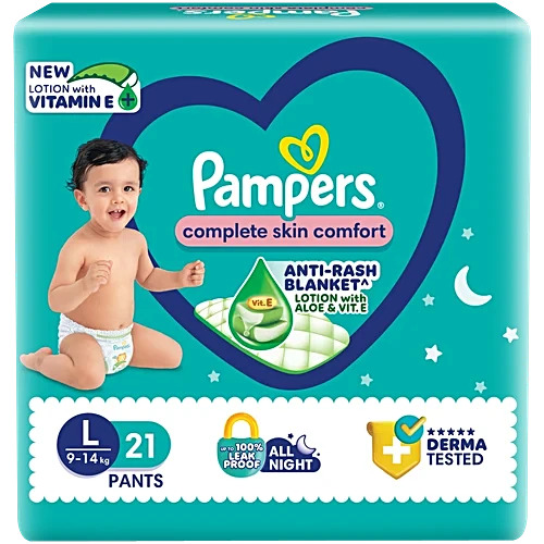 Pampers All-Round Protection Anti Rash Blanket L 9-14Kg, 20Pants