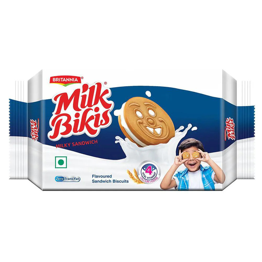 Britannia Milk Bikis Milky Sandwich Biscuit 188g