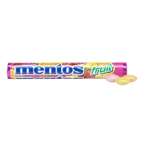 Mentos With Fruit Content Rainbow Toffee 28.6g