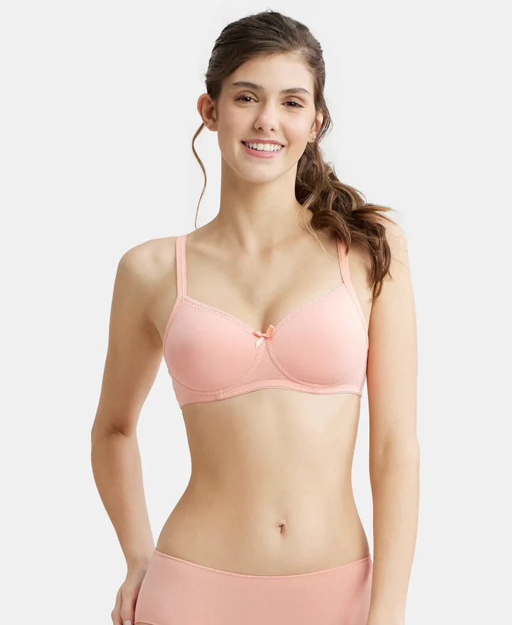 Jockey Woman Fashion Essentials Wire-Free Padded Bra 1723 Stretch Caltp 32C