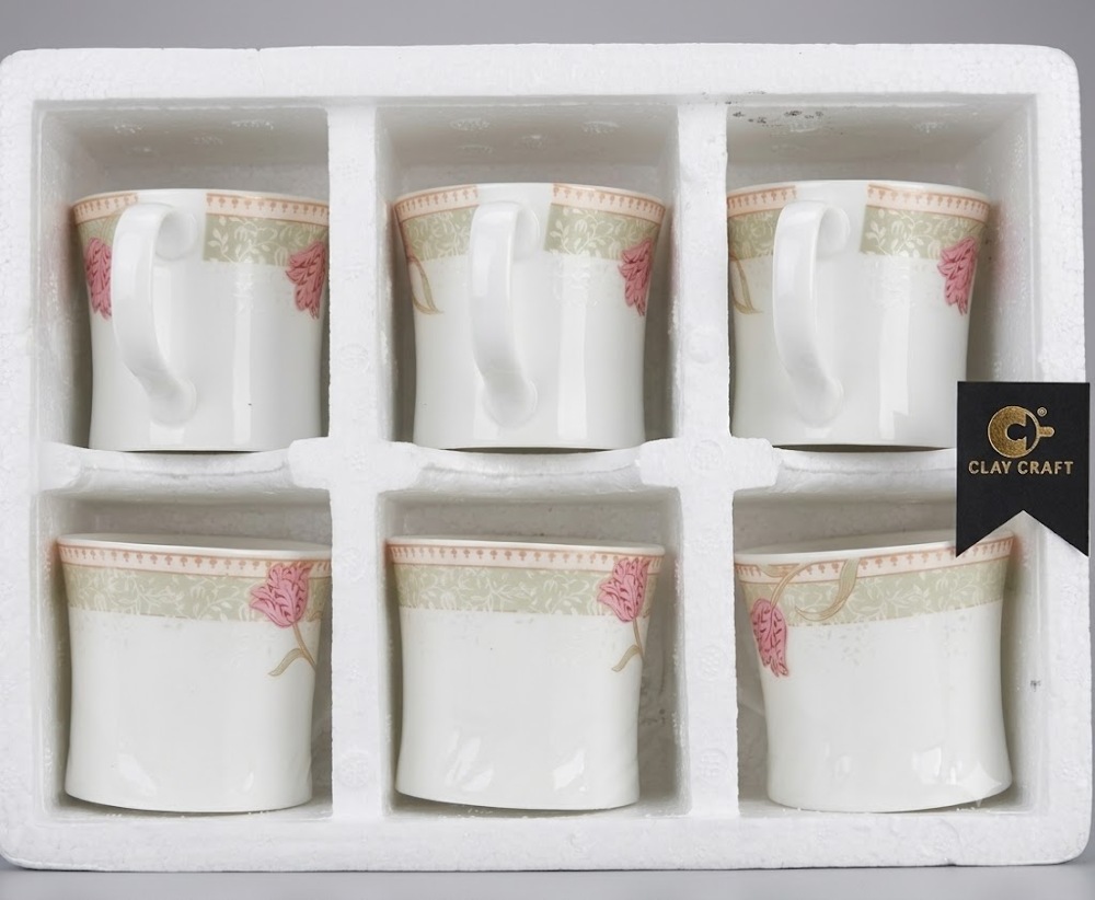 Clay Craft Coffee Mugs Liza Super Set Of 6