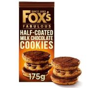Fox's Fabulous Half Coated Milk Chocolate Cookies, 175 g