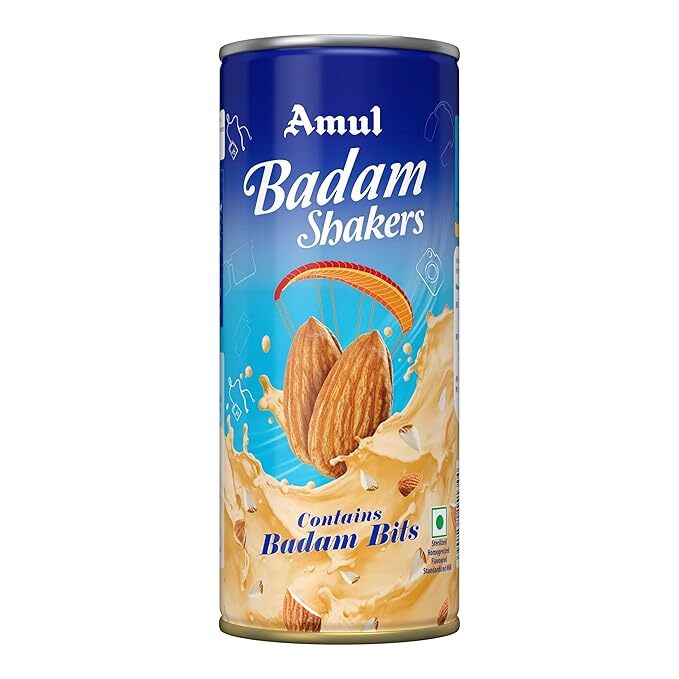 Amul Badam Shakers Contains Badam Bites, 200Ml