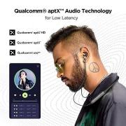 boAt Rockerz 335 Bluetooth in Ear Neckband with Qualcomm aptX & CVC, Upto 30 Hours Playback, ASAP Charge, Signature Sound, IPX5 and BTv5.0(Black)