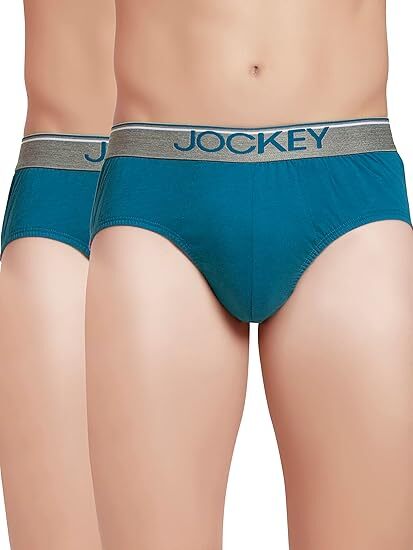 Jockey Modern Classic Brief 8037-Castd Com Medium Pack Of 2
