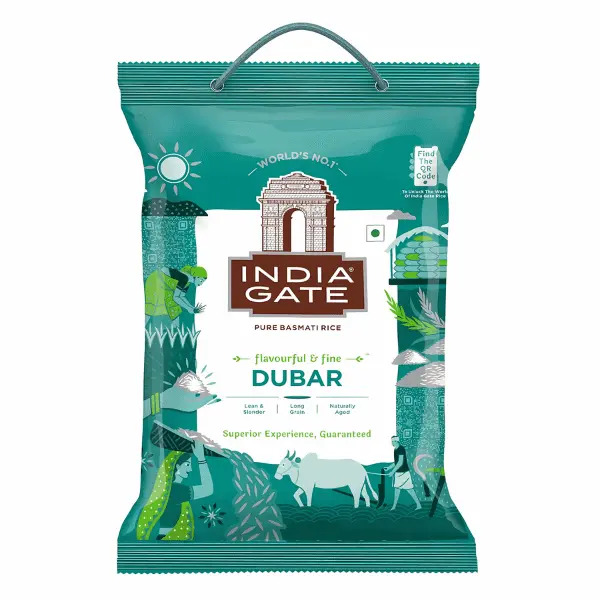 India Gate Pure Basmati Rice Dubar, 10Kg