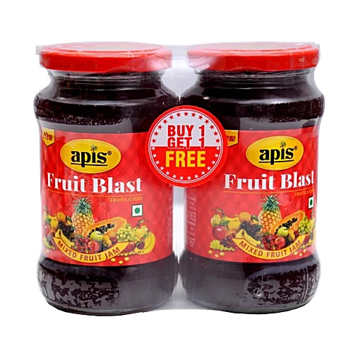 Apis Fruit Blast Fruitilicious Mixed Fruit Jam, 450 g (Buy 1 Get 1 Free)