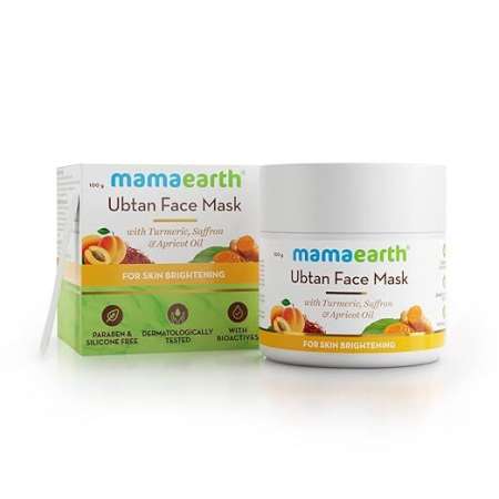Mamaearth Ubtan Face Pack Mask with Saffron, Turmeric & Apricot Oil, 100 gm