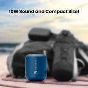 Portronics SoundDrum 1 10W TWS Portable Bluetooth 5.0 Speaker with Powerful Bass, Inbuilt-FM & Type C Charging Cable Included(Blue)