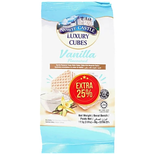White Castle Luxury Cubes Vanilla Flavoured 90g
