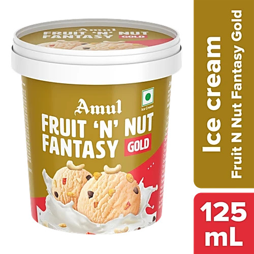 Amul Fruit 'N' Nut Fantasy Gold Ice Cream 125ML