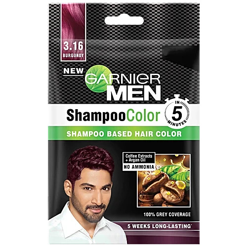 Garnier Men Men Shampoo Colour, 10 ml Shade 3.16 Burgundy