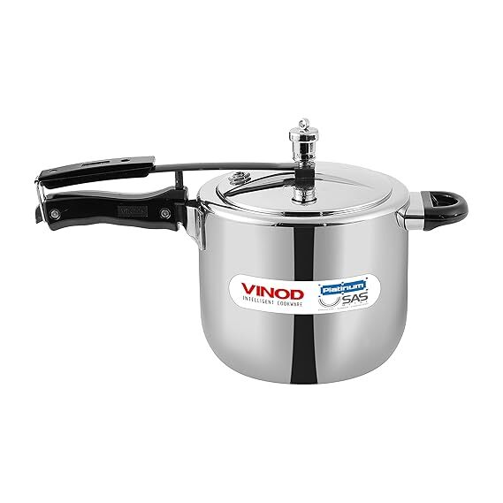 Vinod Cooker Sas Metal (3 Layer With Inner Lid), 5Ltr