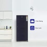 Haier 195 L 3 Star Direct Cool Single Door Refrigerator (Black )