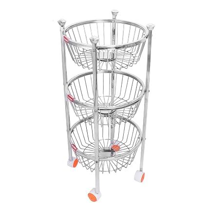 Plant Stainless Steel Square Pipe Round Trolly 1N