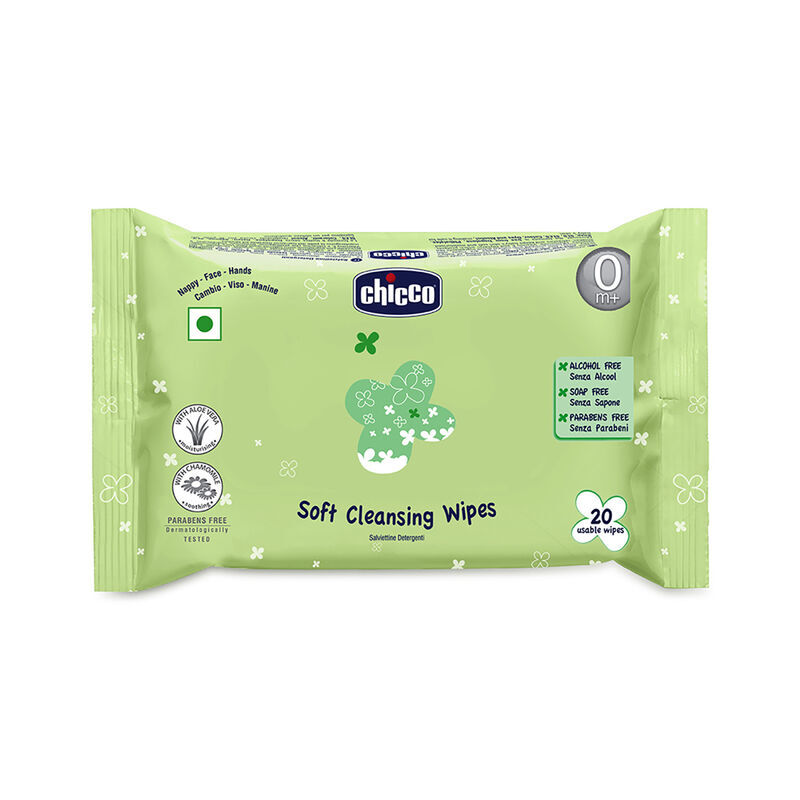 Chicco Soft Cleansing Wipes, 20 pcs