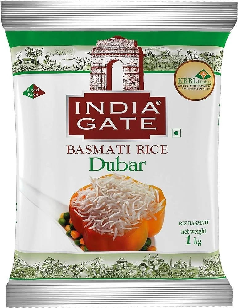 India Gate Pure Basmati Rice Dubar 1kg